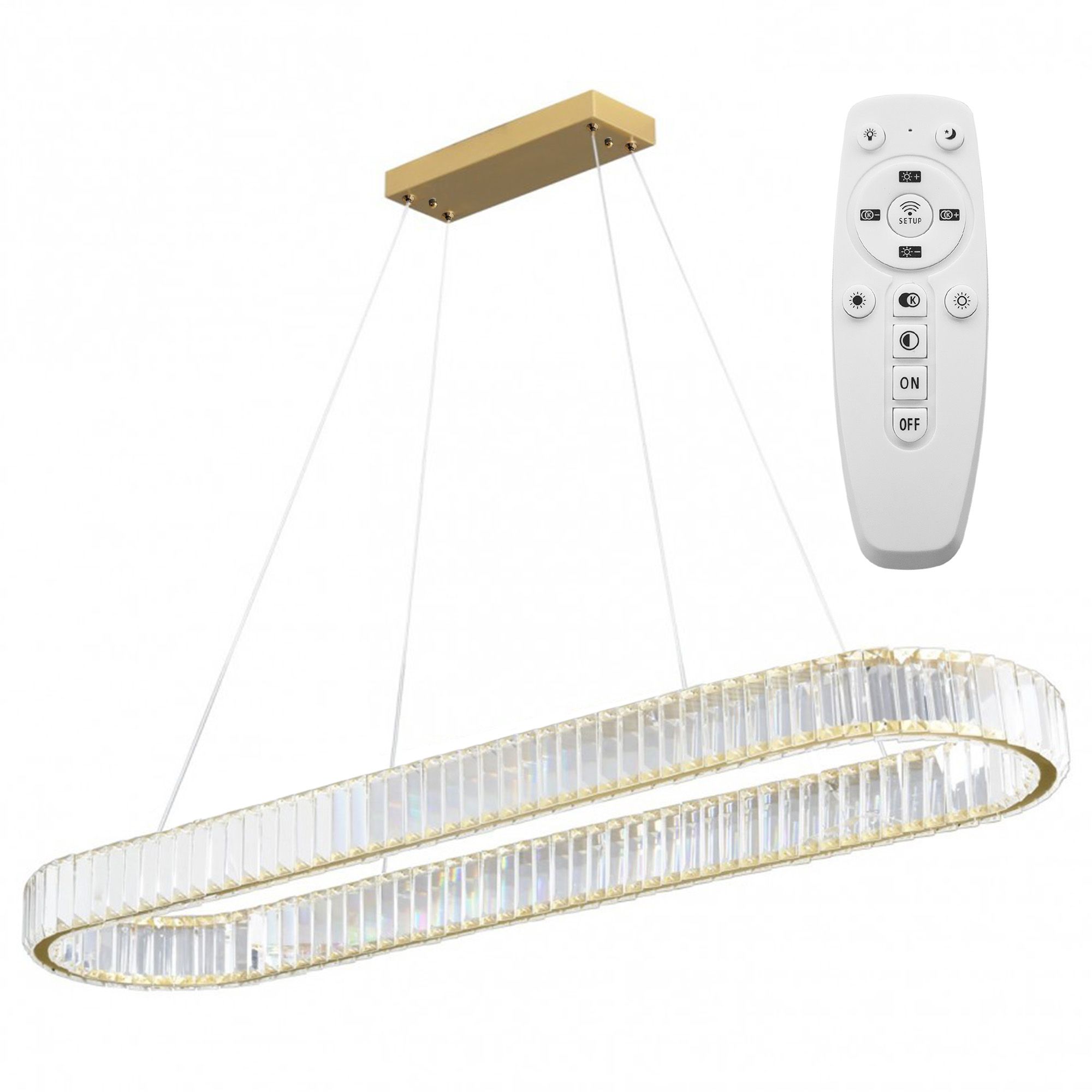 TOOLIGHT hängande taklampa LED APP1508-CP Borstat guld 30x100x30cm