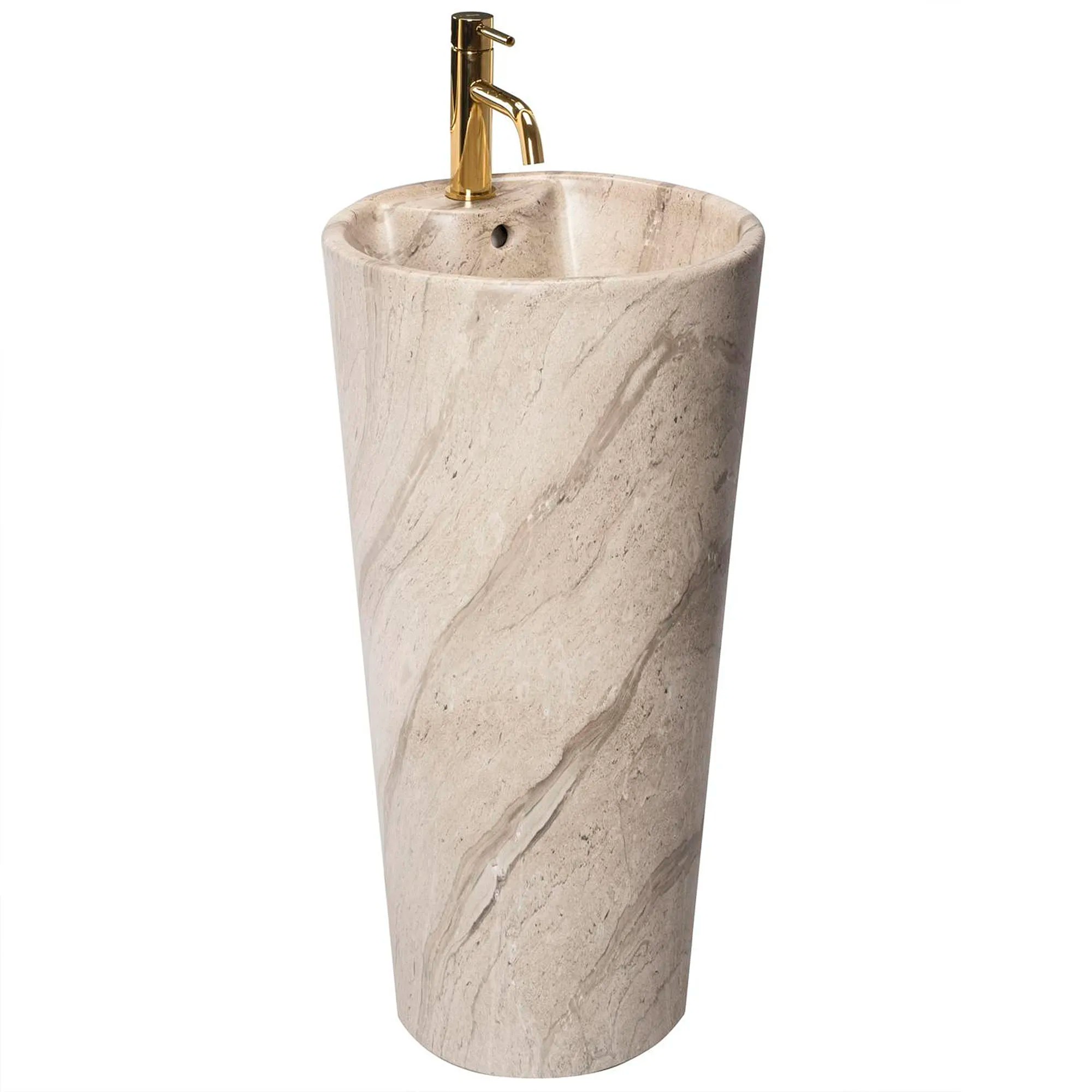 REA fristående tvättställ BLANKA NATURAL MATT , Beige, 40x40x85cm