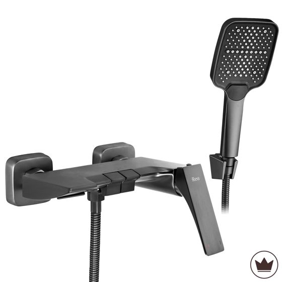 REA Premium badkarsblandare JOE , Titanium, 14,5x21x6,2cm