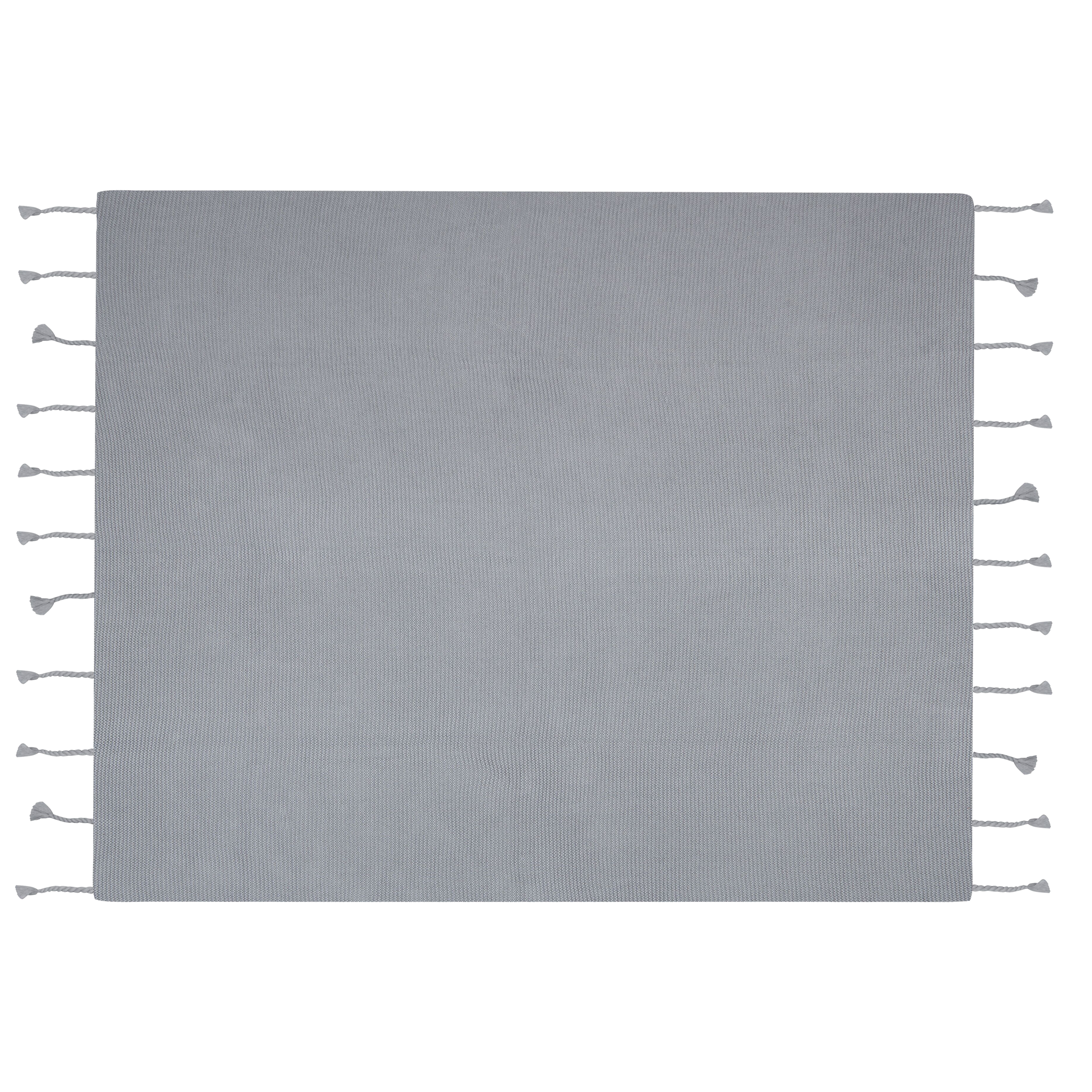 Pläd NAZILLI Bomull 125 x 150 cm Ljusgrå