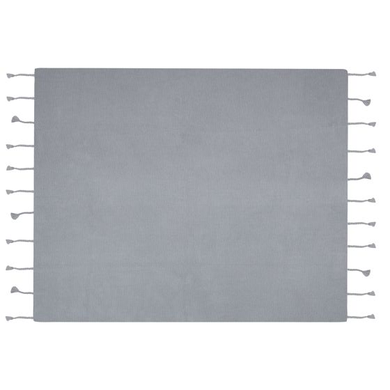 Pläd NAZILLI Bomull 125 x 150 cm Ljusgrå