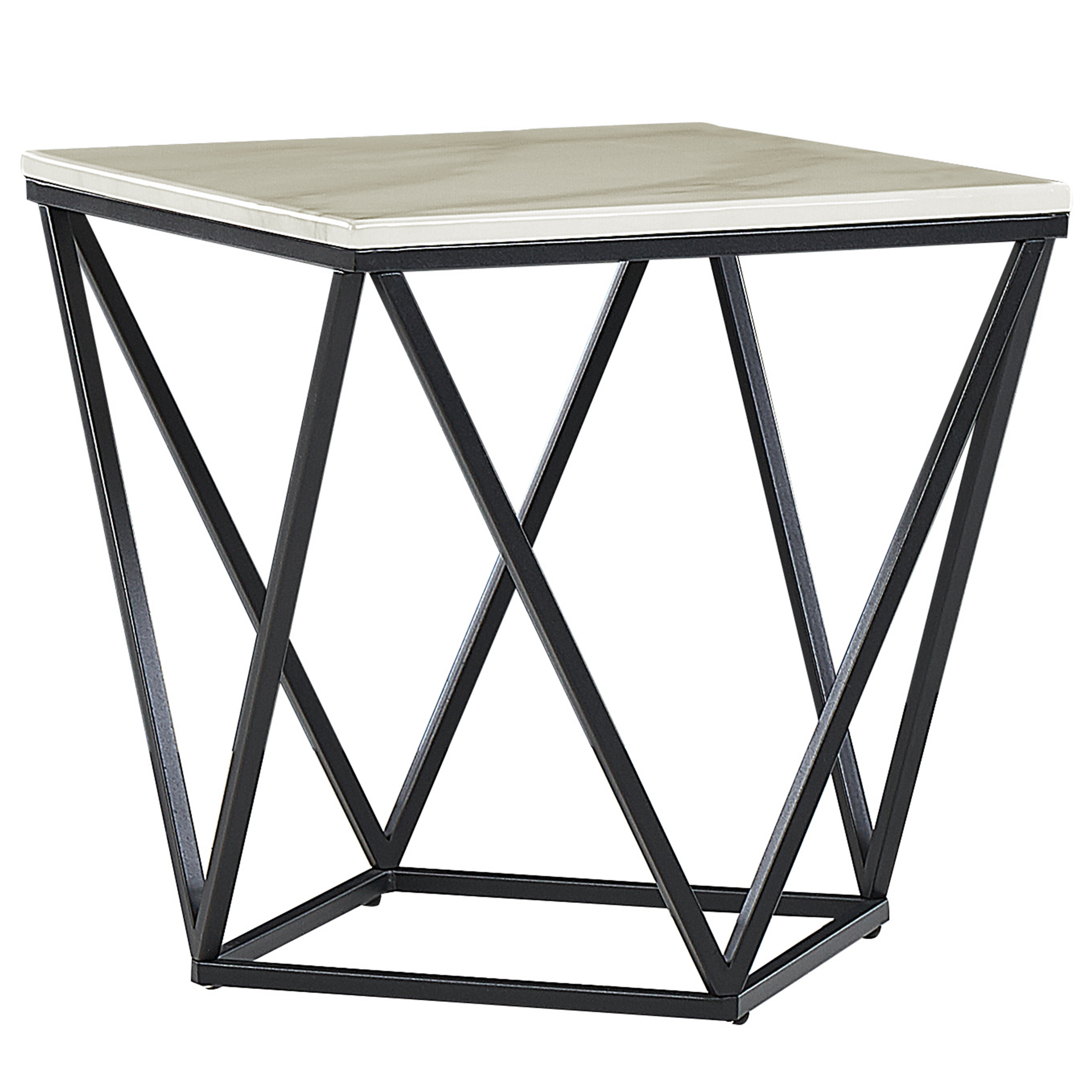 Sidobord MALIBU Marmor/ Svart