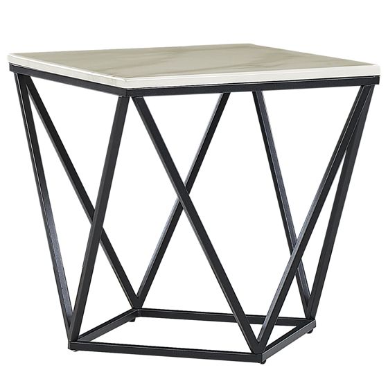 Sidobord MALIBU Marmor/ Svart