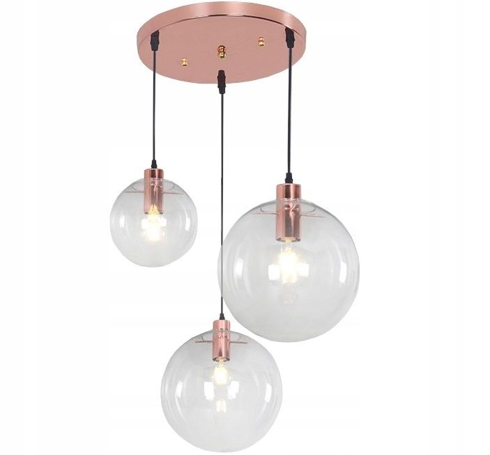 TOOLIGHT hängande taklampa APP038-3CP LASSI SET Roséguld 30x30x30cm