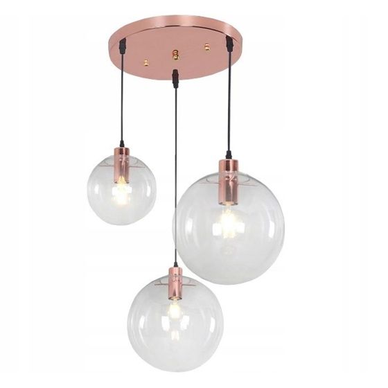 TOOLIGHT hängande taklampa APP038-3CP LASSI SET Roséguld 30x30x30cm