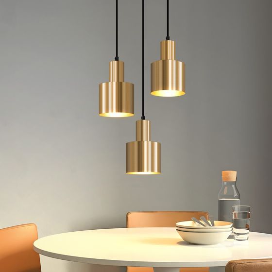 NETTLIFE pendellampa matbord pendellampa vintage pendellampa 3 lågor rund modern design E27