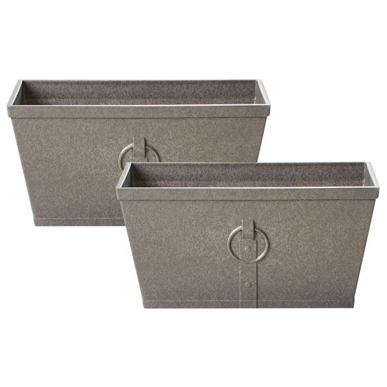 Set med 2 växtkrukor PORIA 60 cm Grå