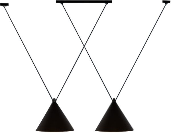 TOOLIGHT hängande taklampa APP548-2CP Svart 25,5x25,5x115cm