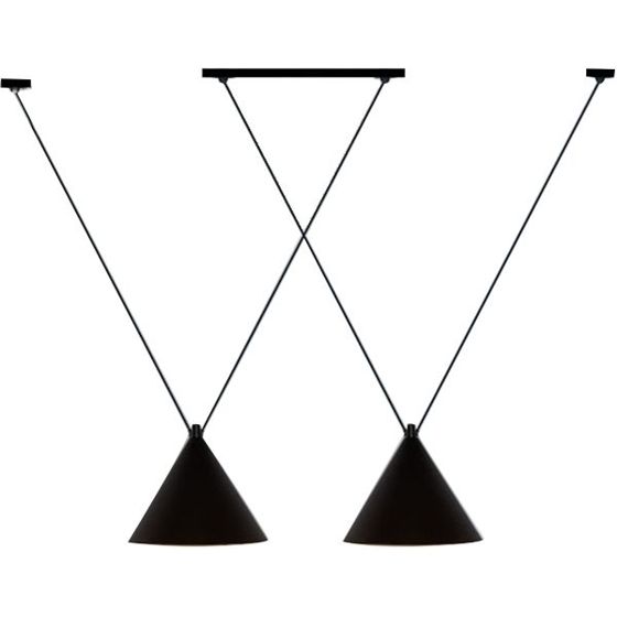 TOOLIGHT hängande taklampa APP548-2CP Svart 25,5x25,5x115cm