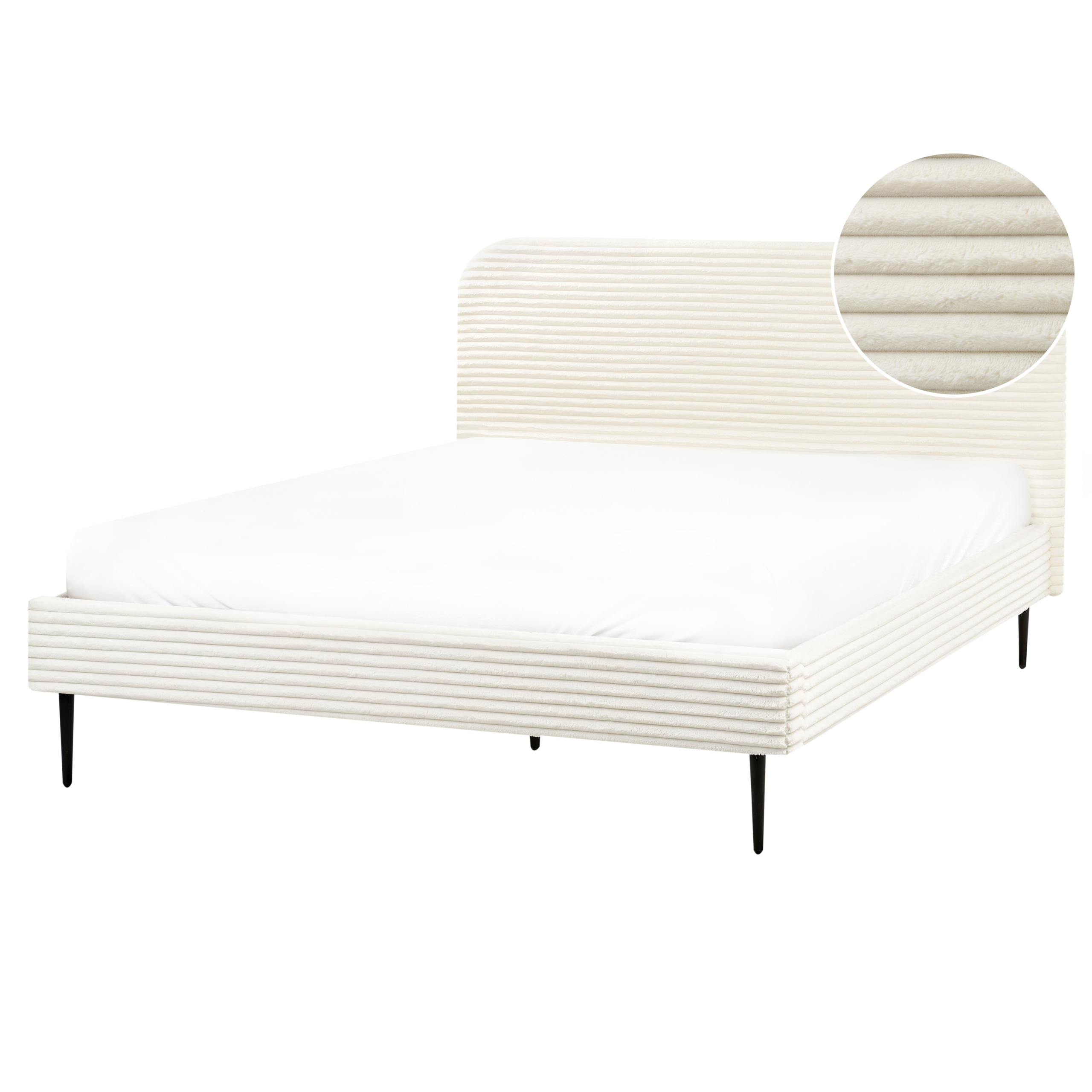 Säng med lamellram Manchester FLAYAT 160 x 200 cm Off-White
