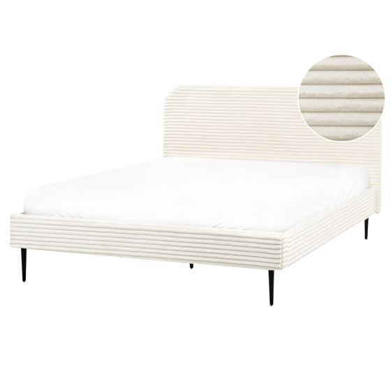 Säng med lamellram Manchester FLAYAT 160 x 200 cm Off-White