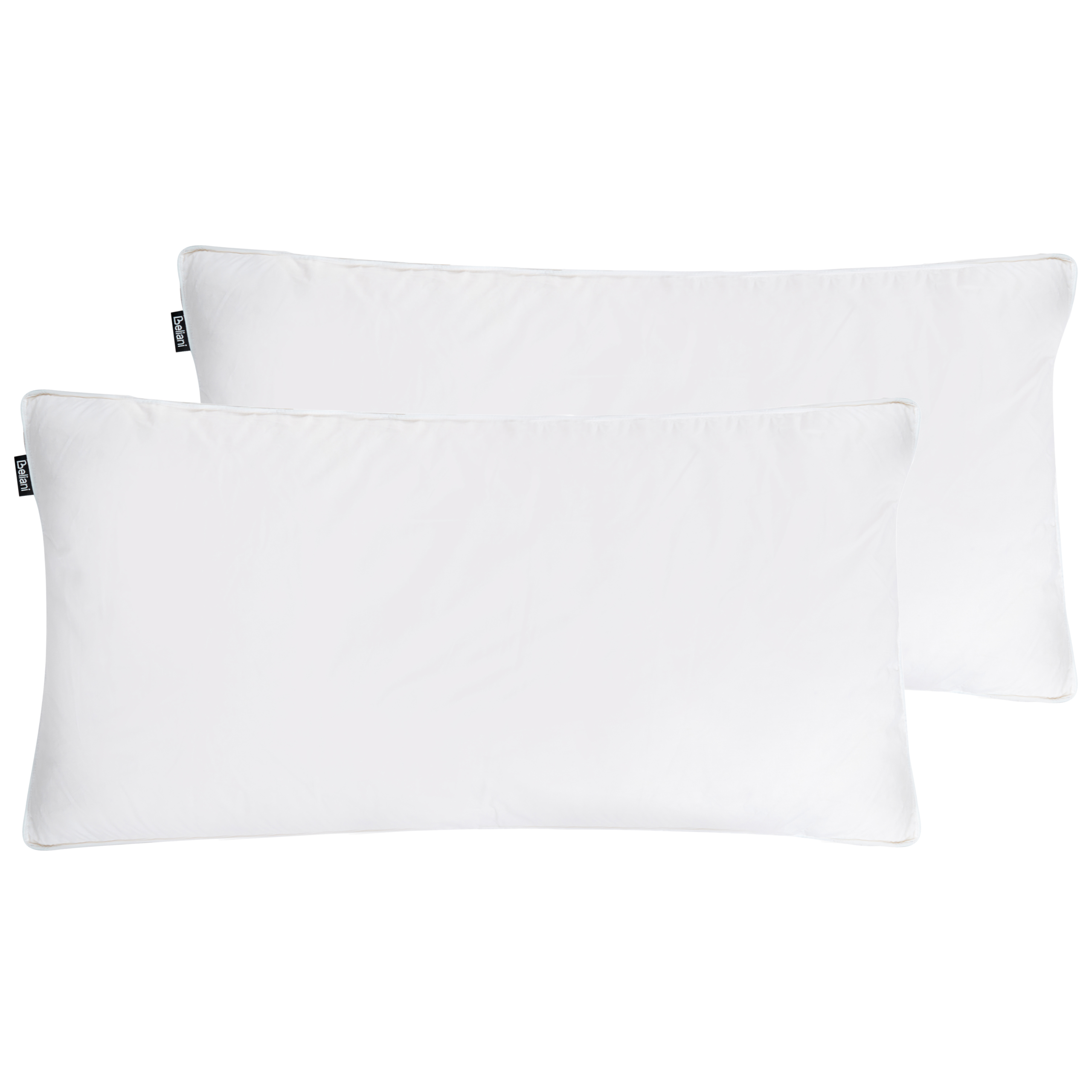 Set med 2 sovkuddar VIHREN Låg 40 x 80 cm Ankfjädrar och dun Vit