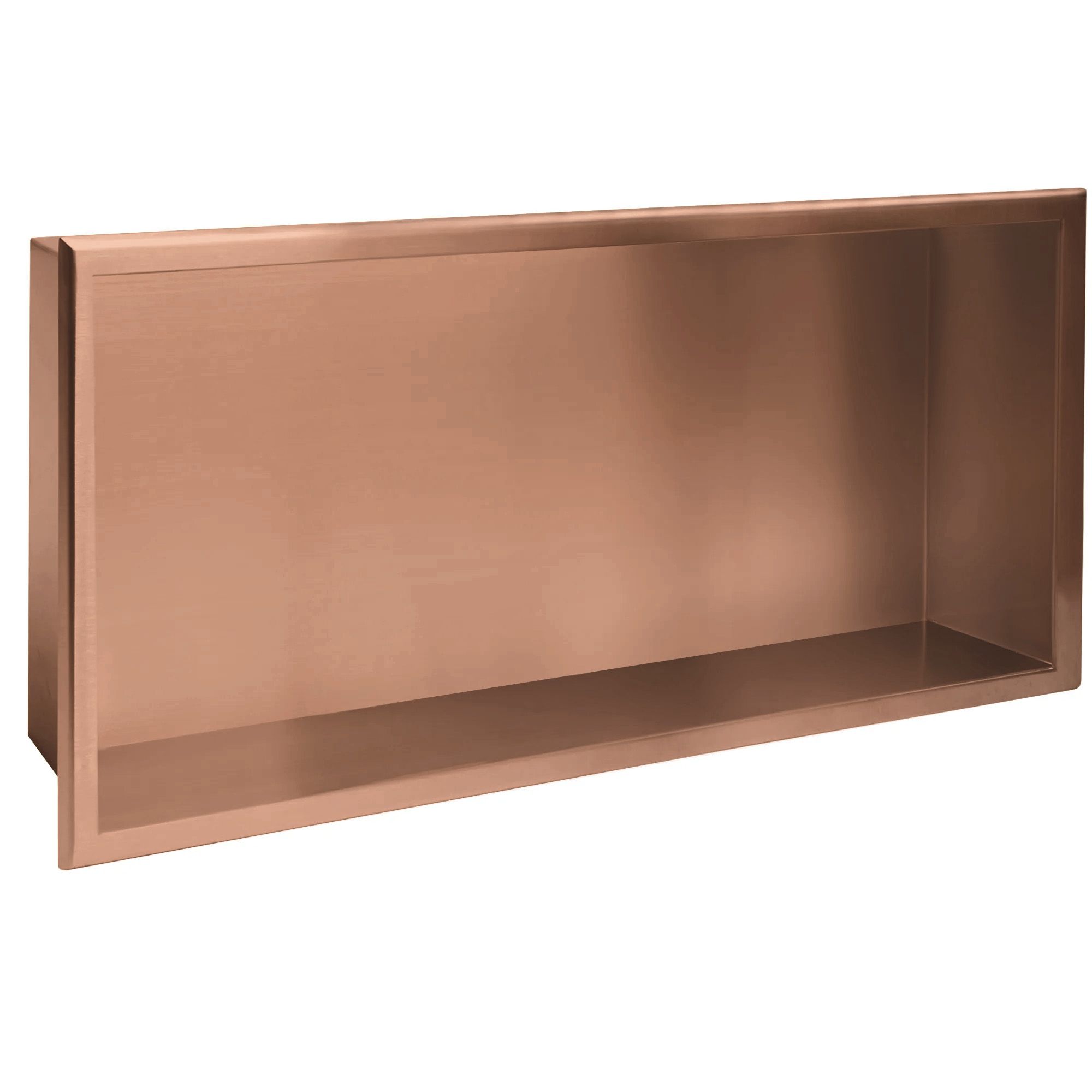 REA Inbyggd Badrumshylla 30x60 Borstad Koppar, 10x60x30cm