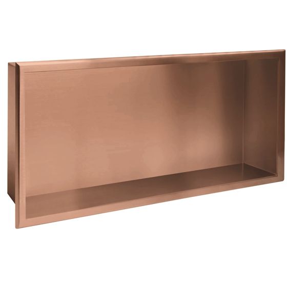 REA Inbyggd Badrumshylla 30x60 Borstad Koppar, 10x60x30cm