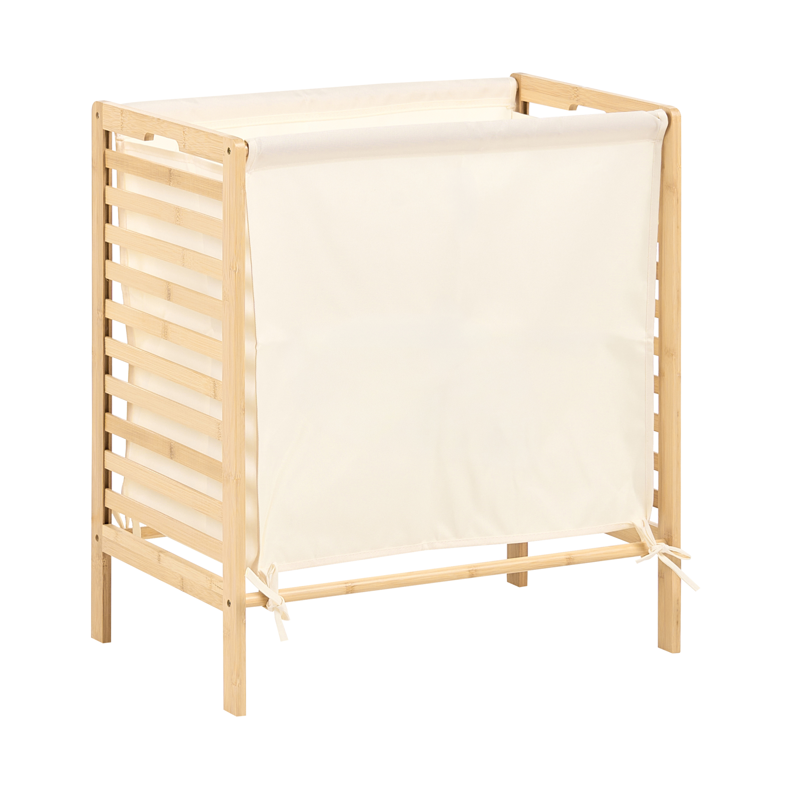 Tvättkorg CARACHI Bambu Ljusbrun 65 L