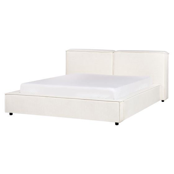 Säng med lamellram LINARDS 160 x 200 cm Off-White