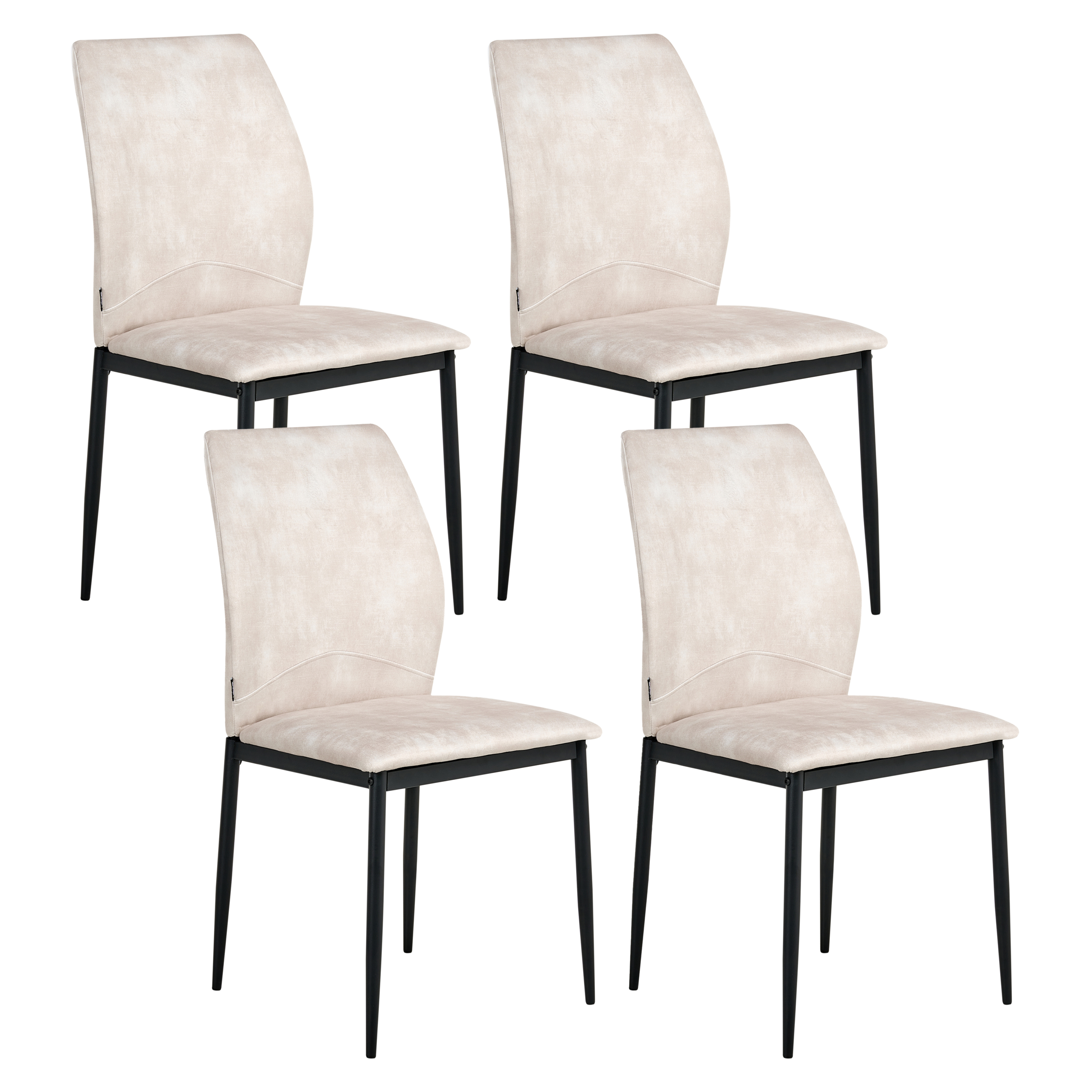 Set med 4 matstolar ROCHEPORT Ljusbeige