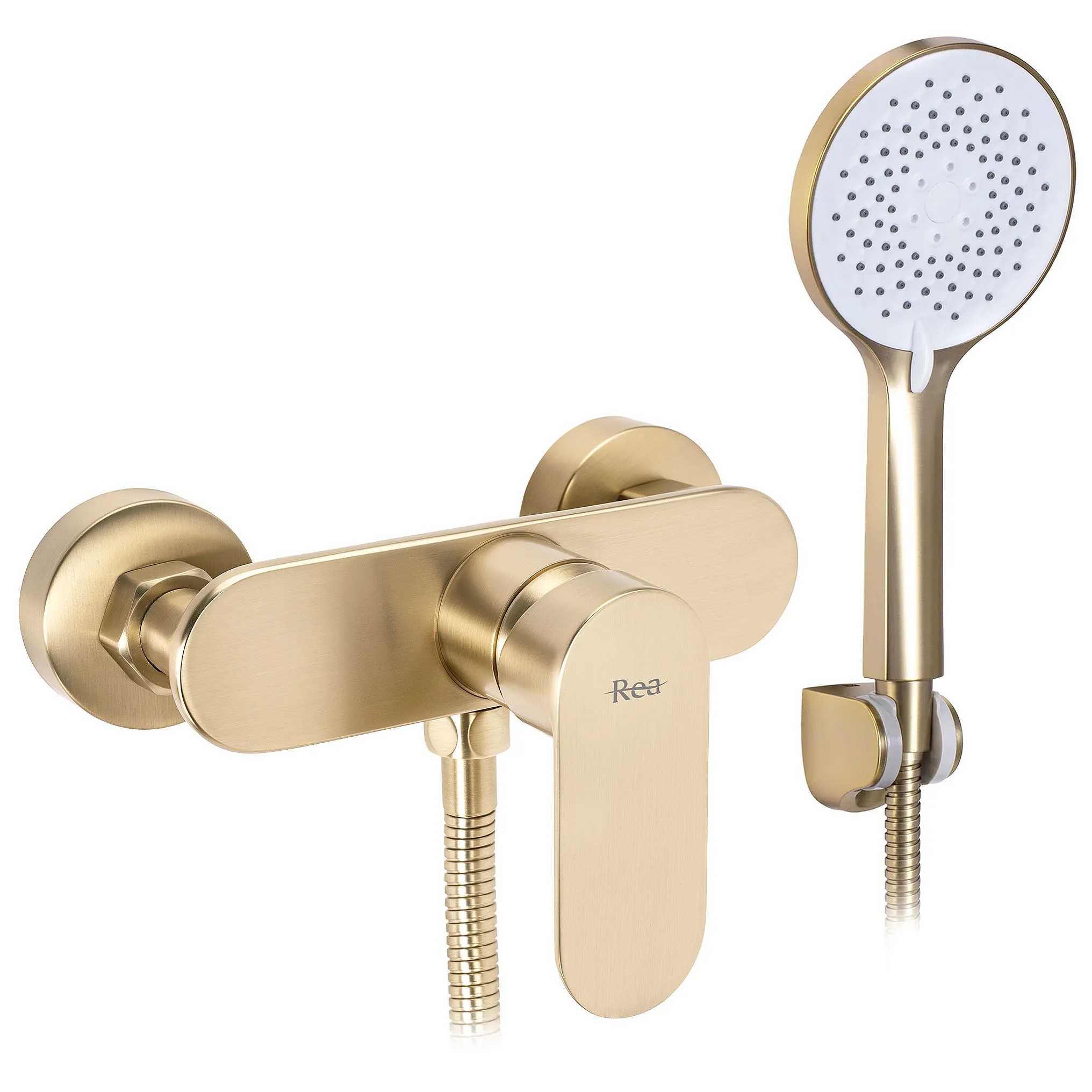 REA Duschblandare Drop Borstat Guld, 13x18,5x11,5cm