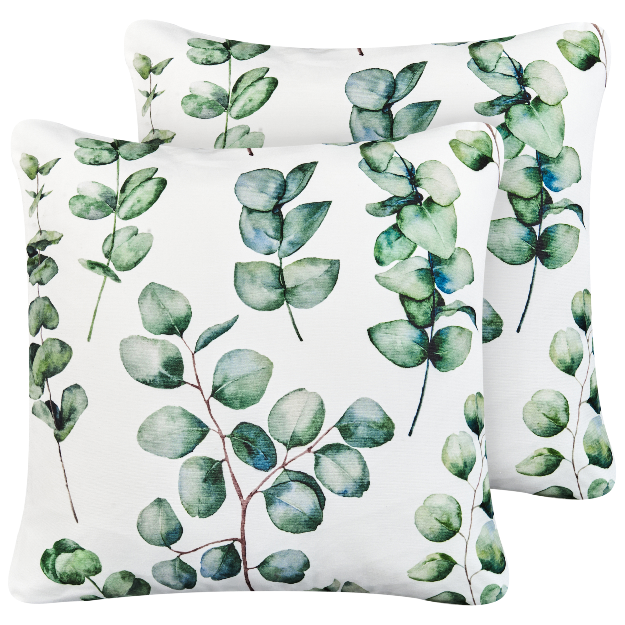 Set med 2 utomhusdynor BOSQUE Växtmotiv 45 x 45 cm Grön
