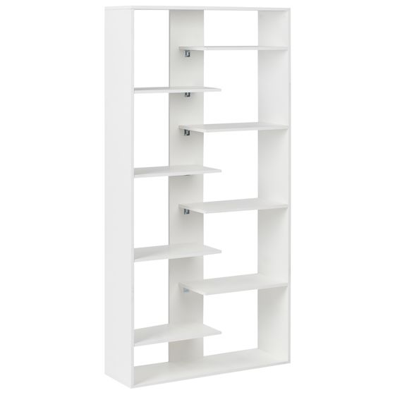 Bokhylla med 8 hyllor FONTAS 180 cm Vit
