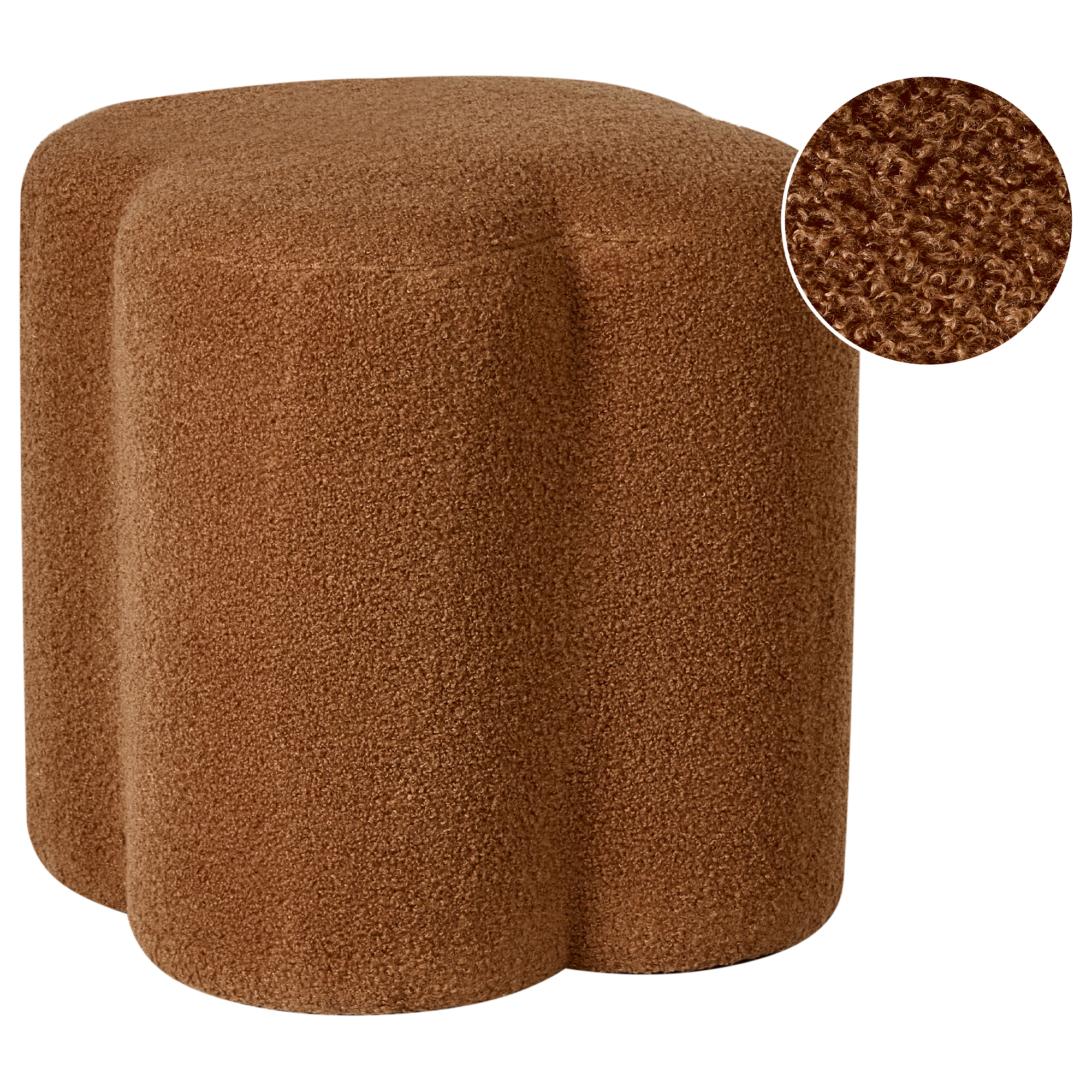 Sittpuff MANCOS Bouclé Guldbrun