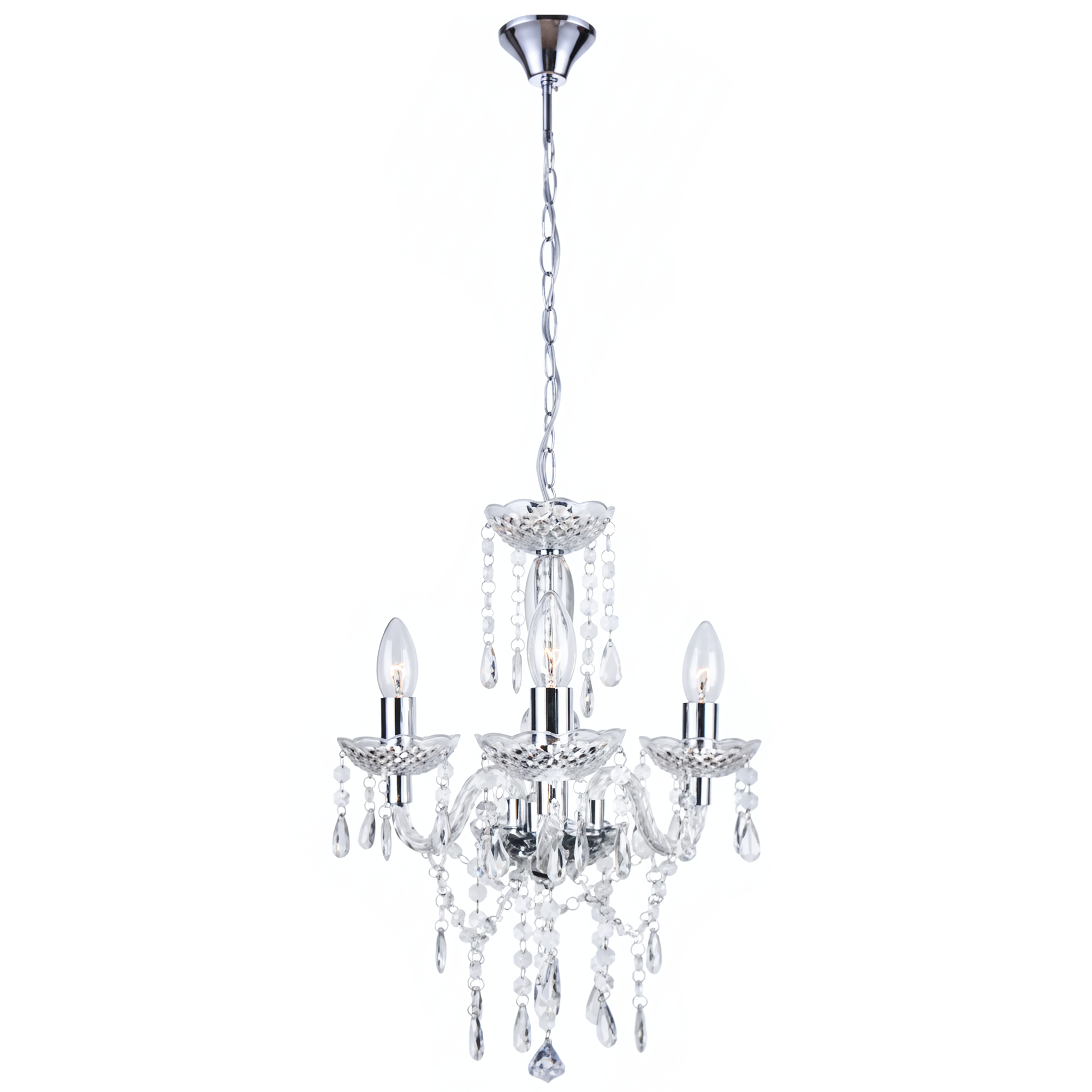 Toolight Hängande taklampa EBT006-3CP Transparent 123x70x31cm