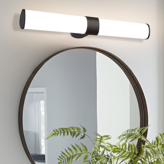 NETTLIFE LED - spegellampa, svart, 8W IP44, neutral, vit, 4000K