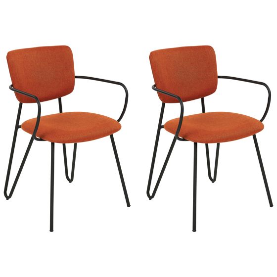 Set med 2 matstolar ELKO Orange