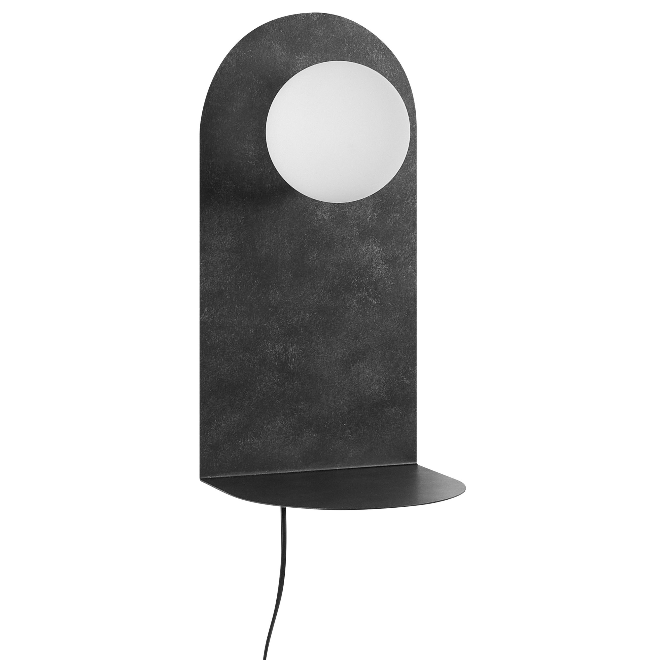 Vägglampa MAPI med hylla Metall Grafitgrå