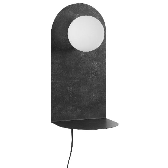 Vägglampa MAPI med hylla Metall Grafitgrå