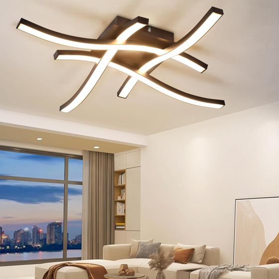 NETTLIFE LED - taklampa, svart, 24W, 3000K, varmvit, modern, design