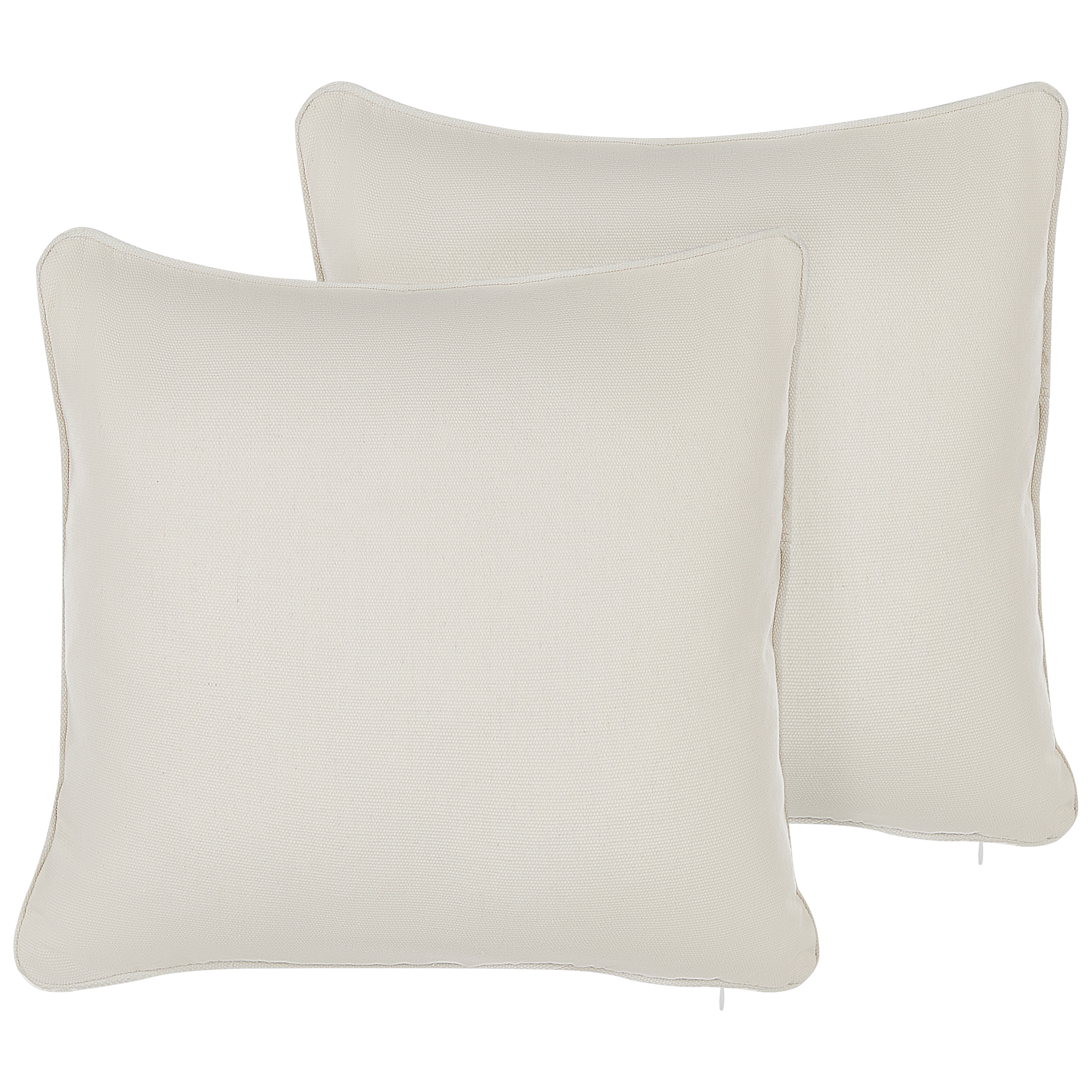 Set med 2 prydnadskuddar HELIOTROPE 45 x 45 cm Vit Monokromt