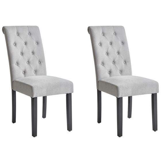 Set med 2 matstolar VELVA Grå