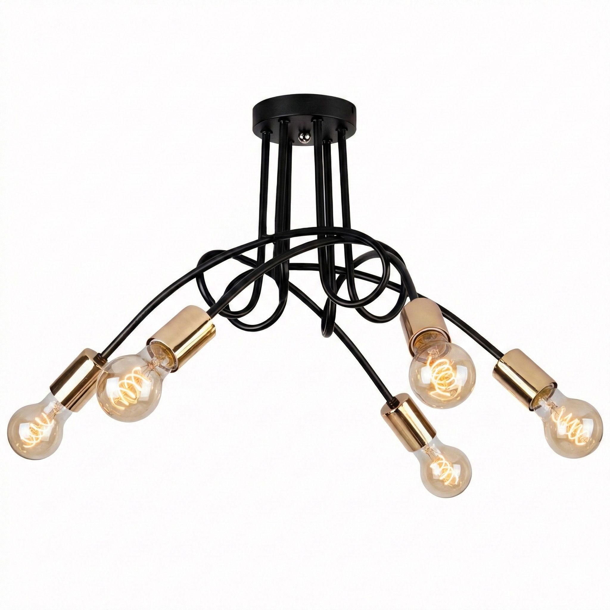 TOOLIGHT taklampa APP518-5C PARADISE Svart/Guld 70x70x40cm