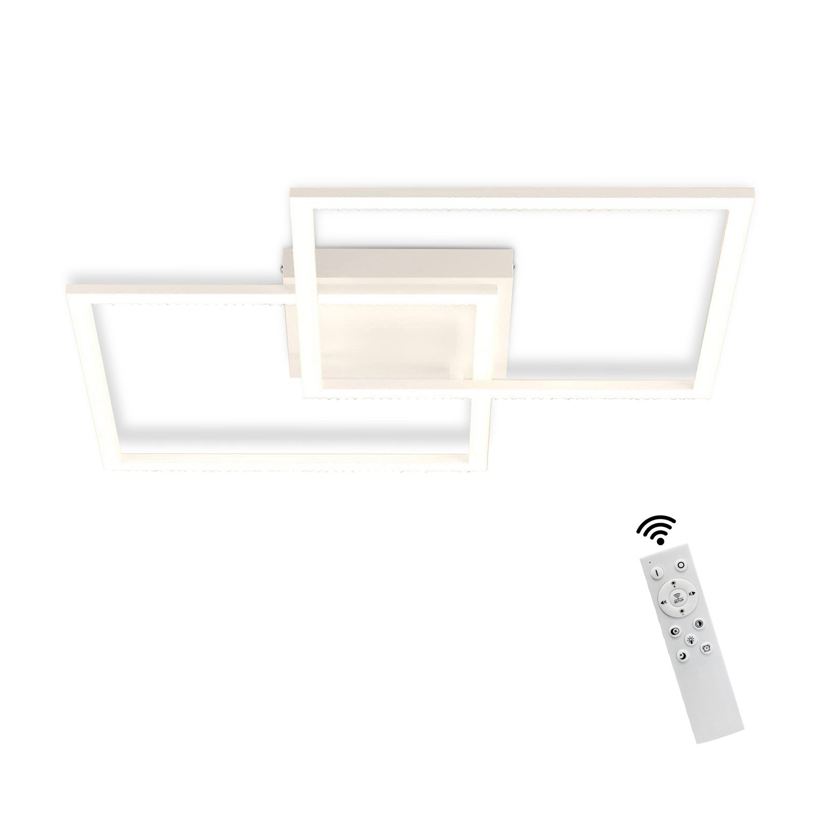NETTLIFE LED - taklampa, dimbar vardagsrum, modern design Med fjärrkontroll 52W Kökslampa, sovrum matsal kök