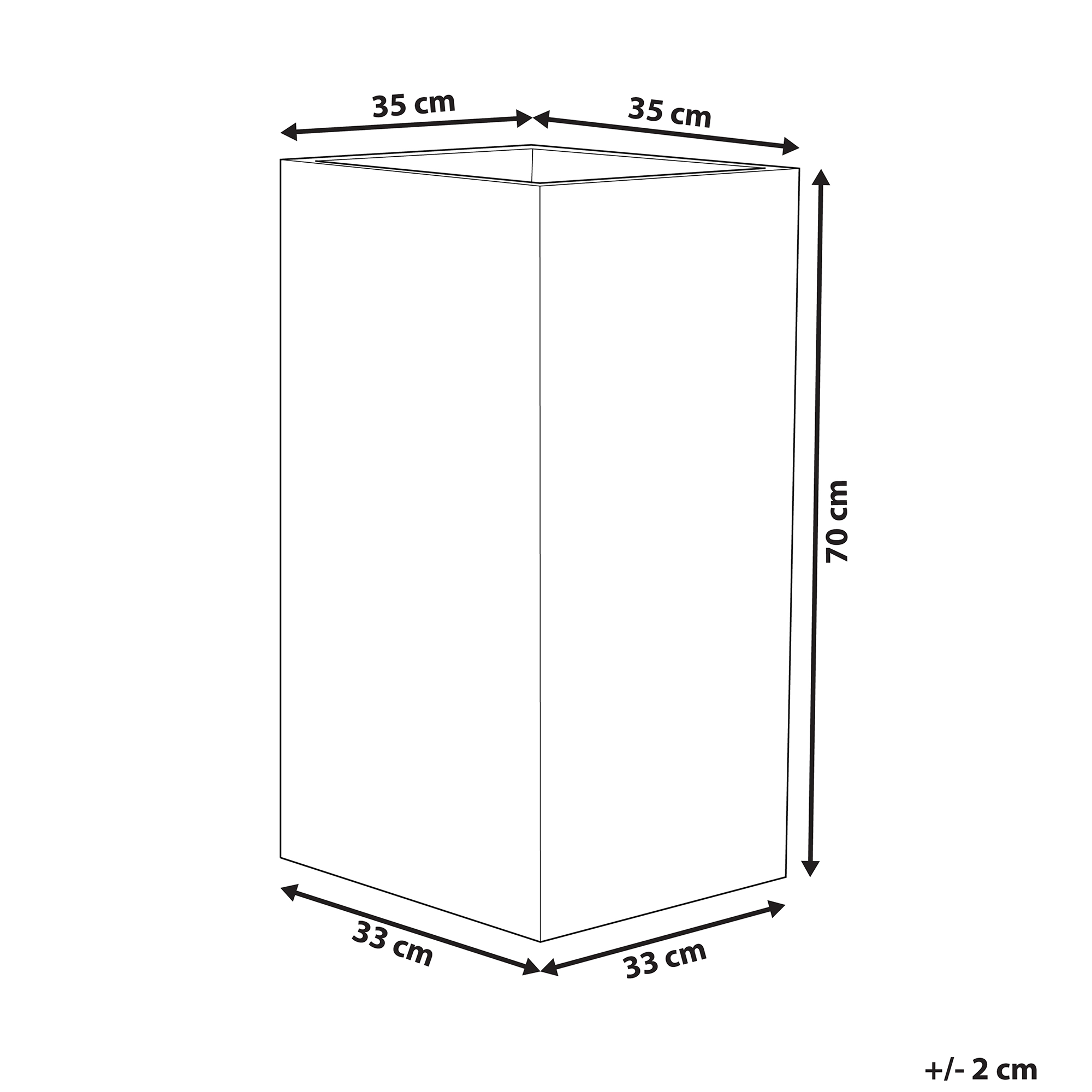 Blomkruka TENNO 35 cm Mörkbrun