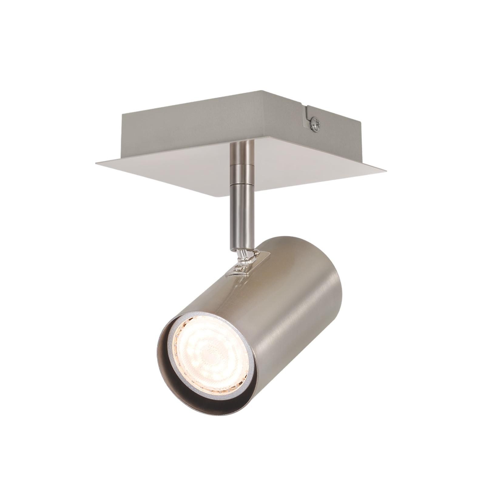 NETTLIFE Takspotlight 1 låga halllampa GU10 - LED-takspotlight nickel 330° Utan glödlampor