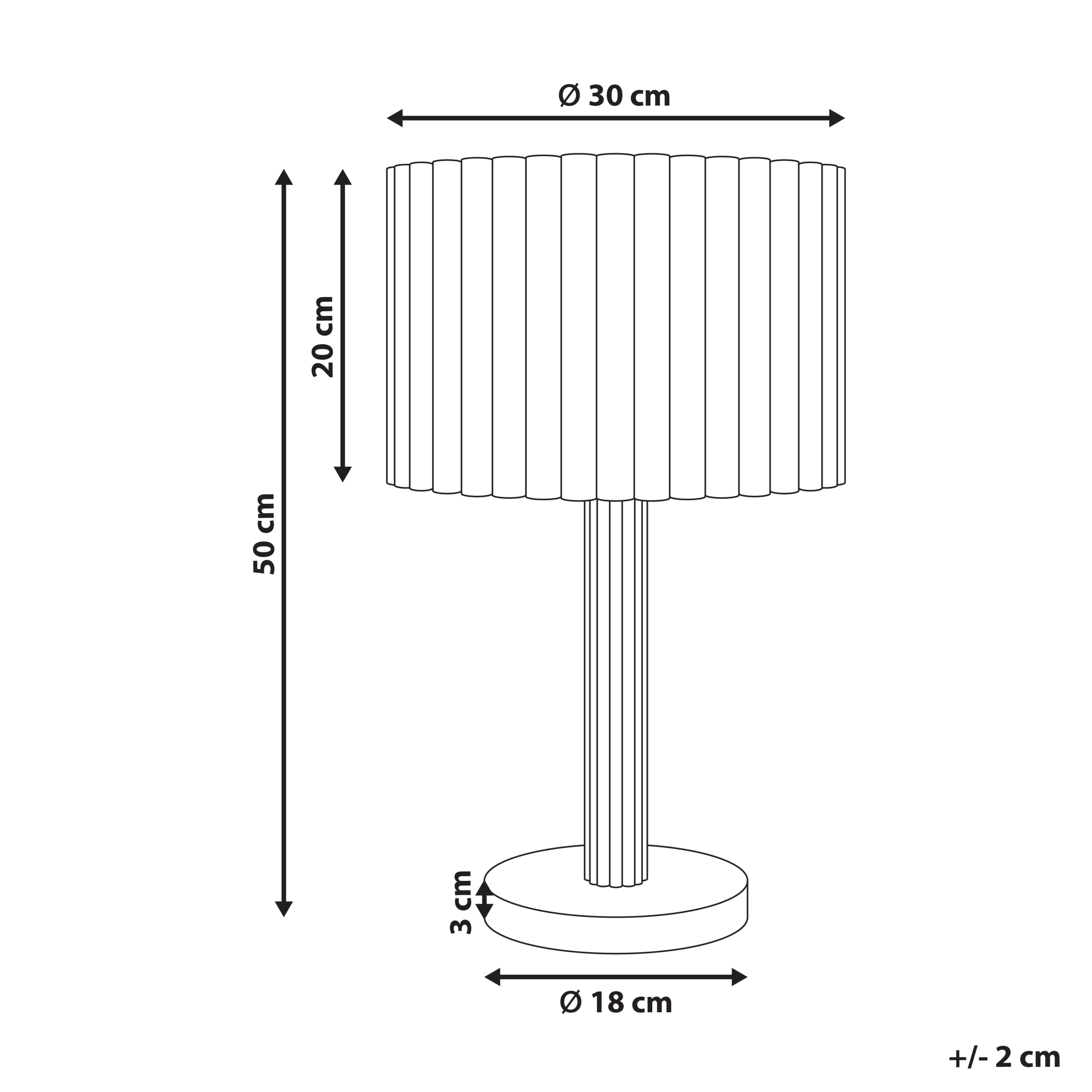 Bordslampa BELESSA Linne Ljusbeige