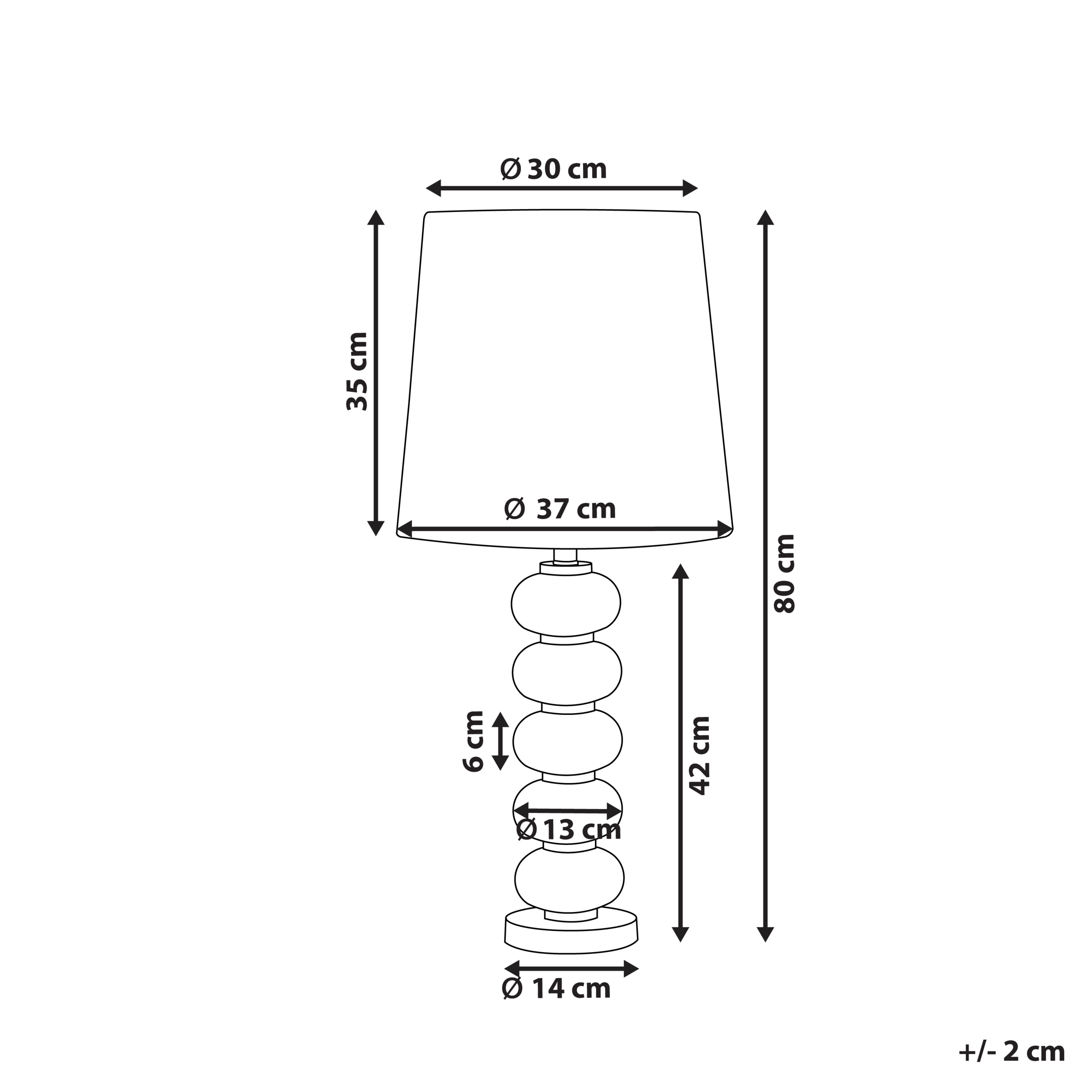 Bordslampa FRIO Metall Vit