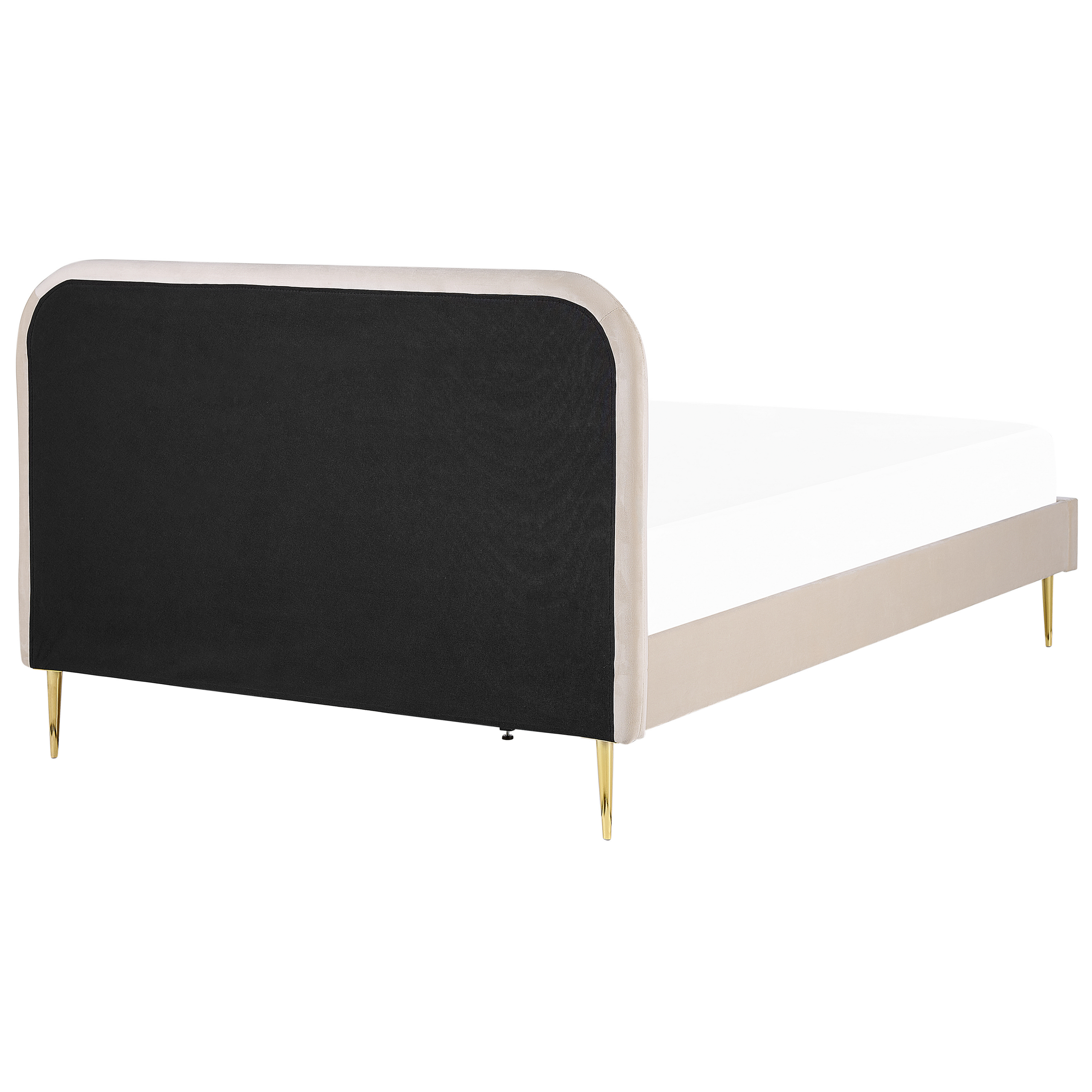 Säng med lamellram Sammet FLAYAT 160 x 200 cm Ljusbeige