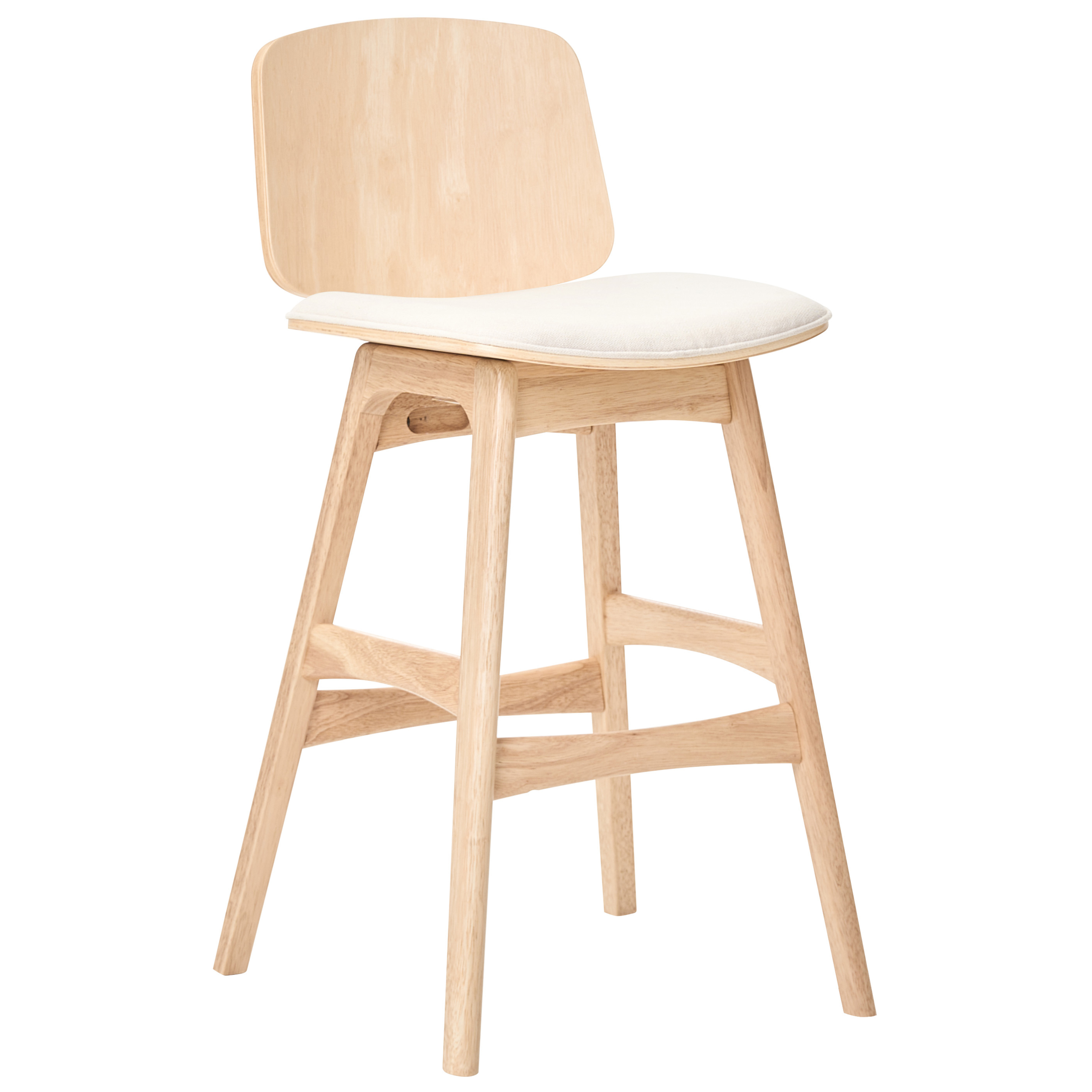 Set med 2 barstolar CHARLESTON Trä Ljusbrun/ Ljusbeige