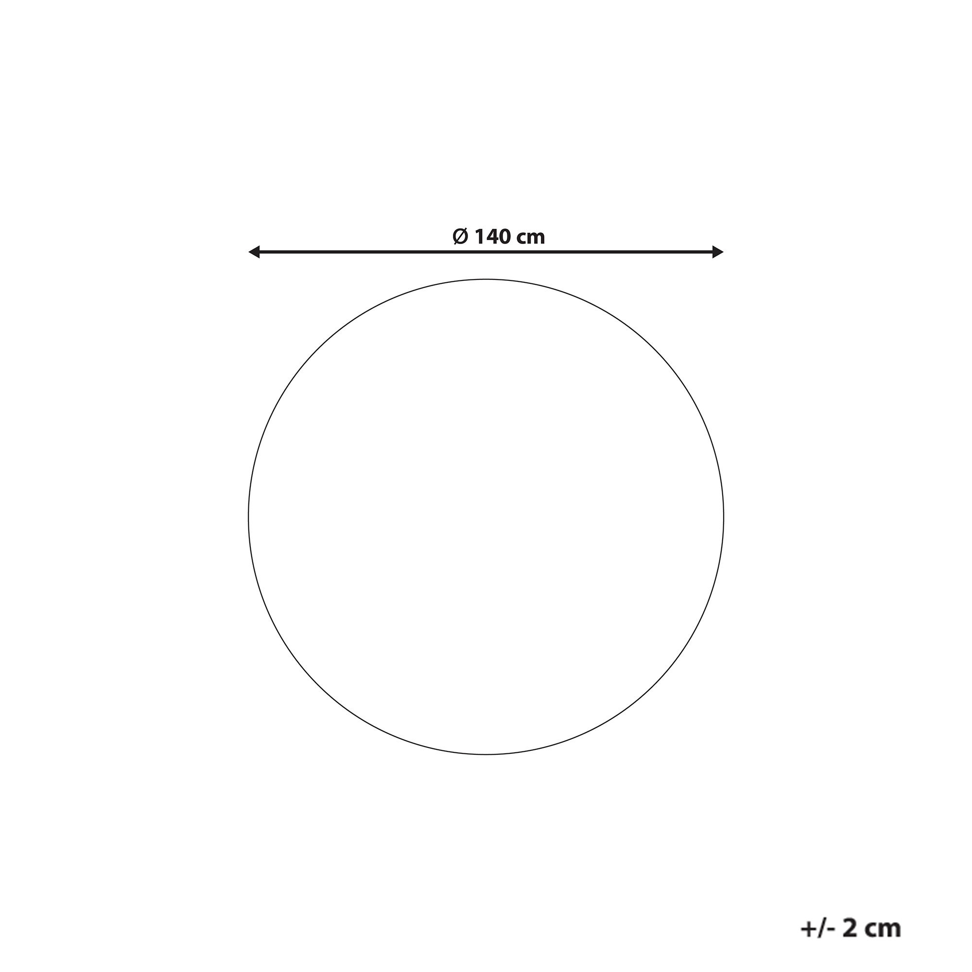 Matta med lång lugg CIDE Röd ø 140 cm