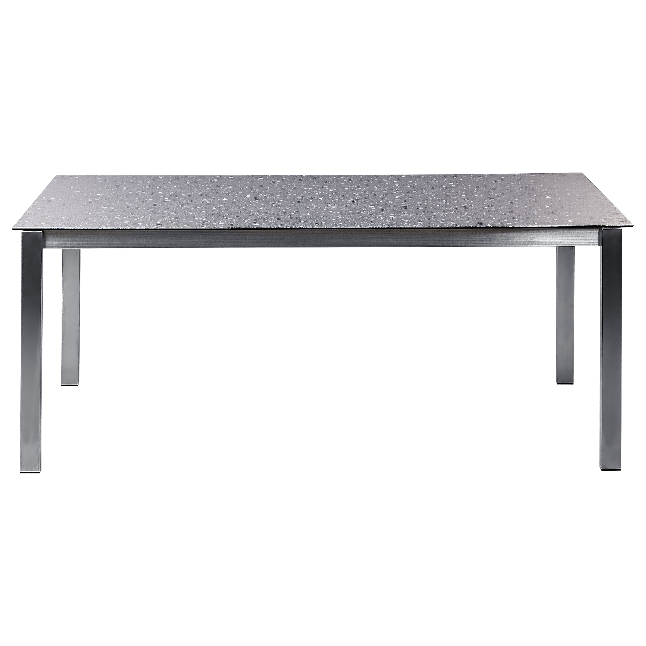 Trädgårdsmatbord COSOLETO 180 cm 90 cm Glas Svart