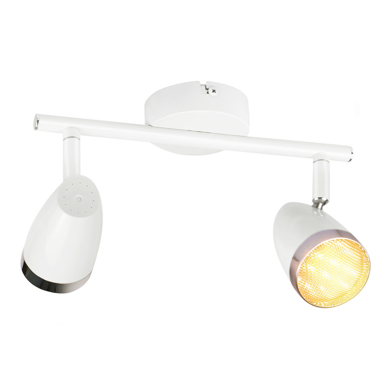 NETTLIFE LED-takspotlight 2 lampor modern 4W vit varmvit 3000K