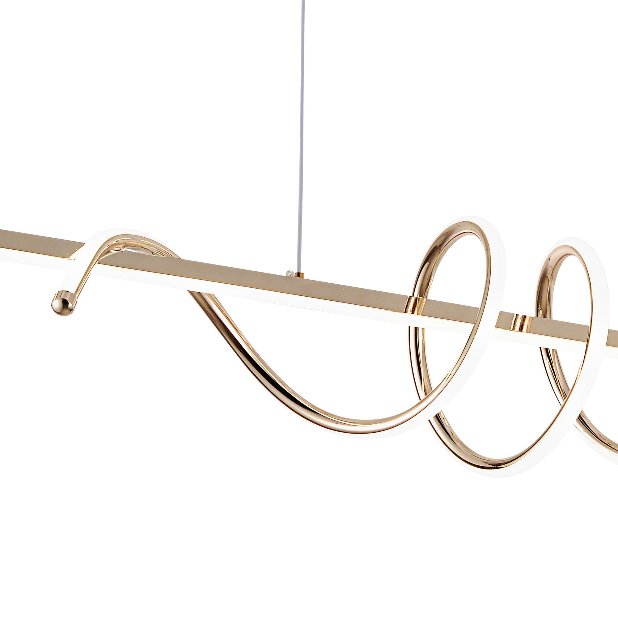 TOOLIGHT hängande taklampa G065-CP LED Guld 100x22x85cm