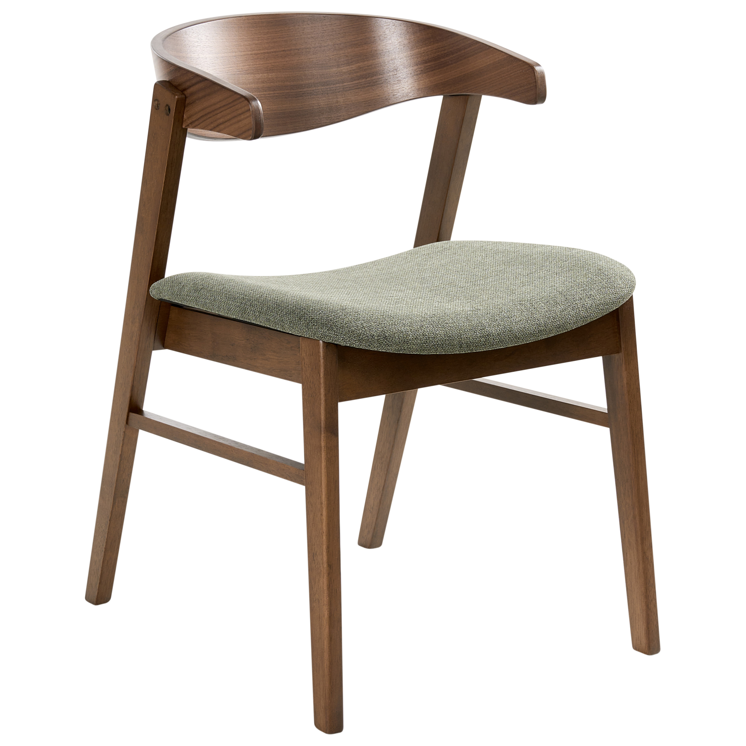 Set med 2 matstolar LILLY Mörkgrön/ Brun