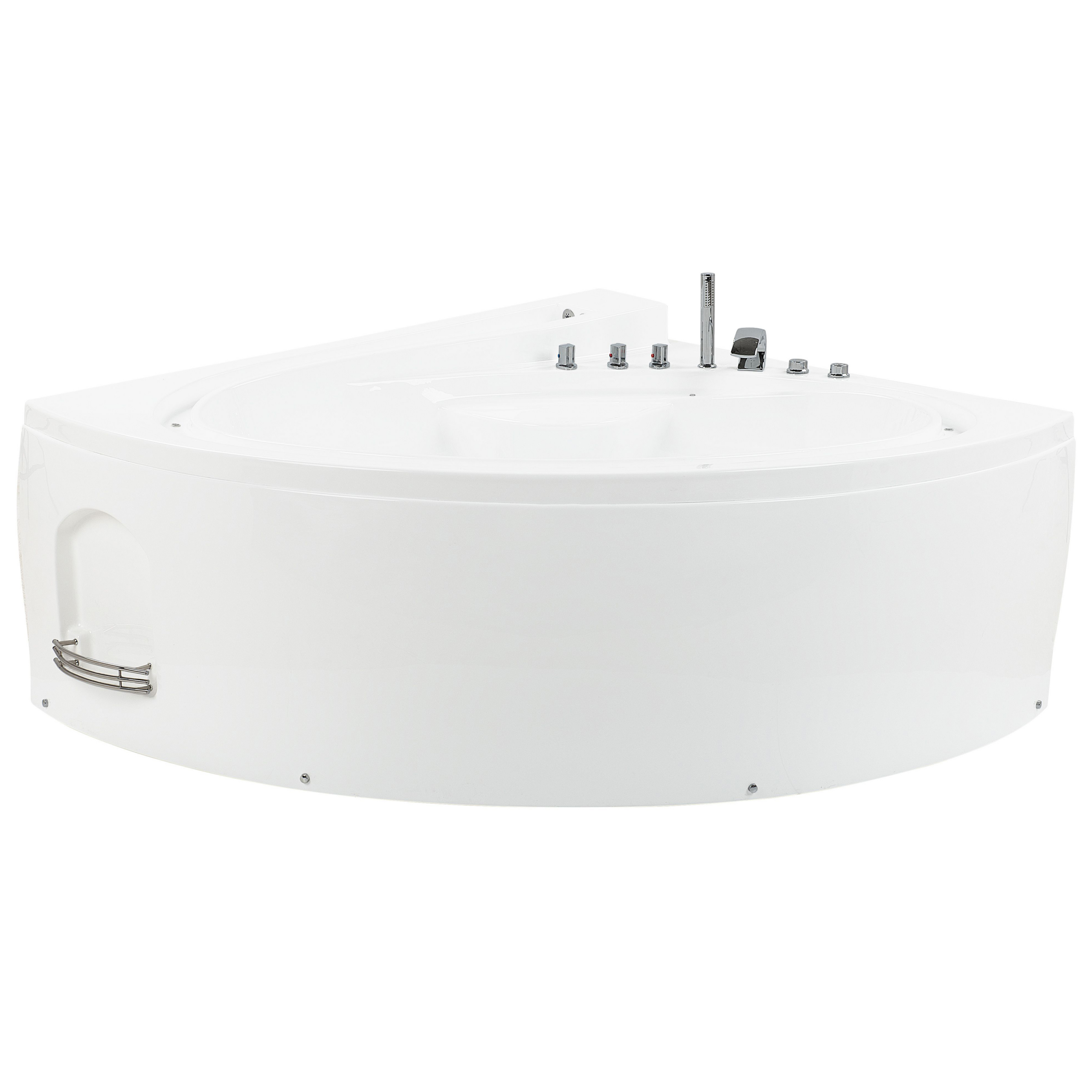 Hörnbubbelbadkar med LED PELICAN 2060 x 1650 mm Vit