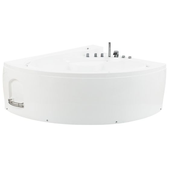Hörnbubbelbadkar med LED PELICAN 2060 x 1650 mm Vit