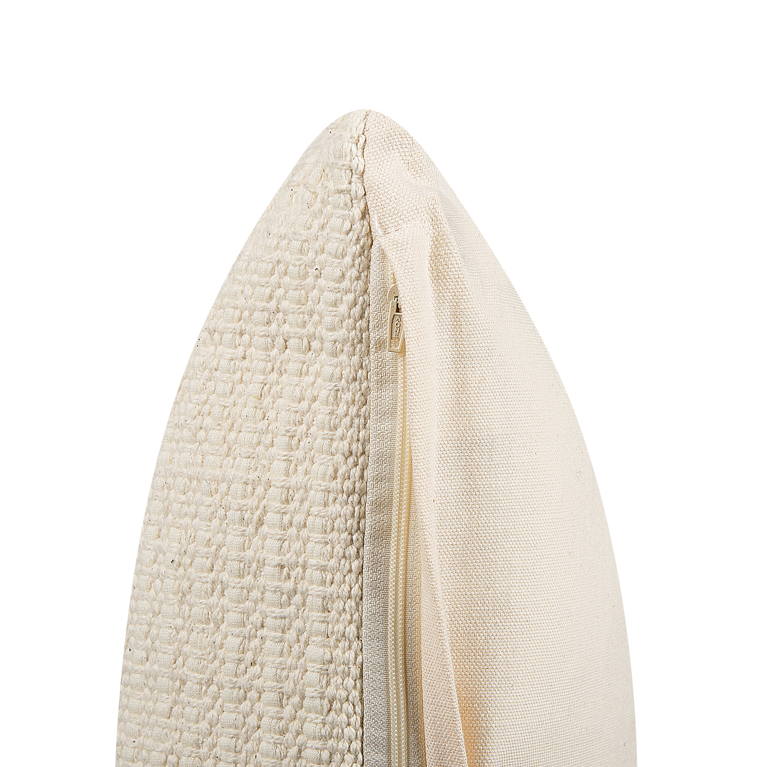 Set med 2 prydnadskuddar PELLAEA 45 x 45 cm Bomull Ljusbeige Geometriskt tryck
