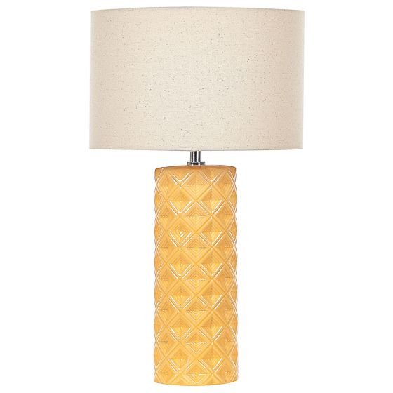 Bordslampa BALONNE Keramik Gul